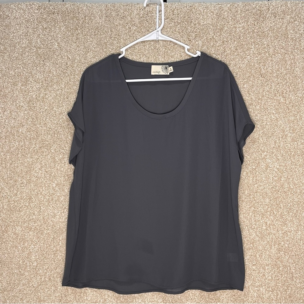 3 for $13 Imperfect sheer top everleigh grey gray lightweight medium top